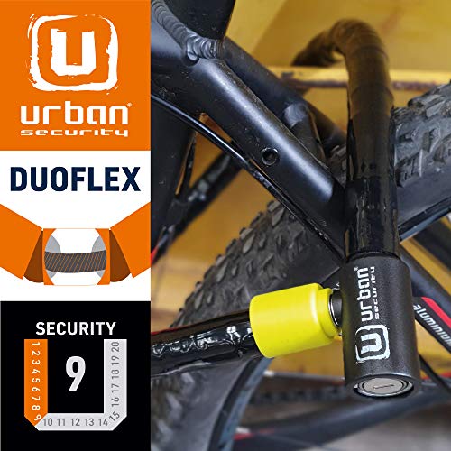 Urban UR5100 Phyton Cable Lock, Reinforced Steel Cable with Very Flexible Articulated Shielding, High Security Lock, Anti Theft Armored Cable for Motorcycle, Electric Bicycle, Scooter, 100cm/3,3ft