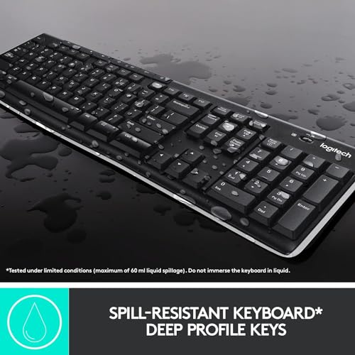 Logitech MK270 Wireless Keyboard and Mouse Combo for Windows, 2.4 GHz Wireless, Compact Mouse, 8 Multimedia and Shortcut Keys, 2-Year Battery Life, for PC, Laptop - Black (Pack of 4) - color: Black, size: 4 Pack, style: Combo
