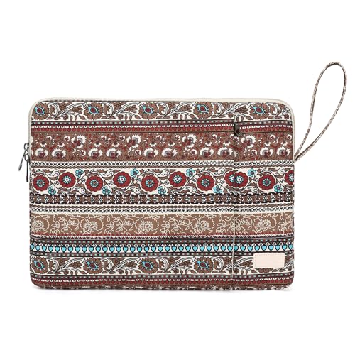 Laptop Sleeve 13.3 inch14 Inch, 15.6inchWater Resistant Traveling Computer Cover with Handle, Shockproof Protective Carrying Laptop Case (Y8-Khaki Bohemia, 12.5 inch-13.5 inch) - color: Y8-Khaki Bohemia, size: 12.5 inch-13.5 inch