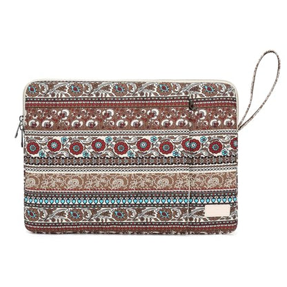 Laptop Sleeve 13.3 inch14 Inch, 15.6inchWater Resistant Traveling Computer Cover with Handle, Shockproof Protective Carrying Laptop Case (Y8-Khaki Bohemia, 15 inch-15.6 inch) - color: Y8-Khaki Bohemia, size: 15 inch-15.6 inch