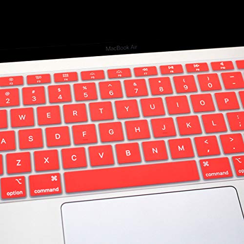Se7enline for MacBook Pro 13/16 in Keyboard Cover 2019-2026,Gradient Green | Silicone Waterproof Dustproof Durable Washable Laptop Accessories US Layout 2023 2022 2021 2020 2019 2018,Red - color: Red