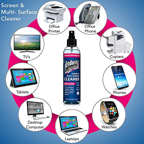 Endust for Electronics Screen Cleaner, Electronic Anti-Static Cleaning Gel & Dusting Multi-Surface Pump Spray, for Plasma, LCD, Tablet, and Computer Screens, Monitor & Keyboard, Phone (11414)