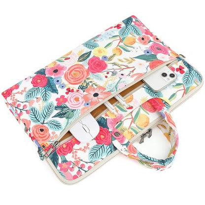 DACHEE Laptop Shoulder Bag for 15 Inch/15.6 Inch Macbook Pro - color: Garden Rose Shoulder