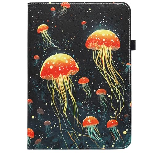 Universal 10 10.1 Inch Android Tablet Case, Dluggs 360 Degree Rotating Multi-Angle Viewing Stand Universal Case Cover for 10 10.1 and All 9.5-10.5 Inch Tablet, Jellyfish - color: Jellyfish