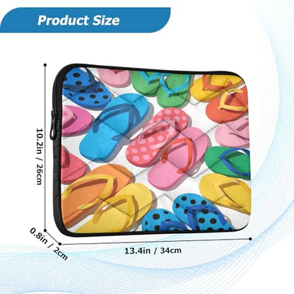 Flip Flops Pattern Padded Laptop Sleeve Case 13 Inch Soft Quilted Laptop Bag Waterproof Computer Sleeves - color: flip flops pattern, size: Medium