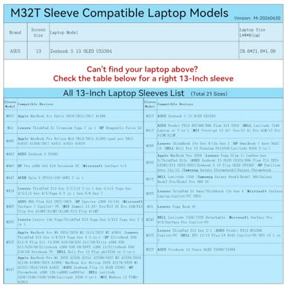Smatree M32T Hard Protective 13 inch Laptop Sleeve Case Compatible for ASUS Zenbook S 13 OLED UX5304(X8028T) - color: Black, size: 13 inch/M32T/Size:31*22.8cm
