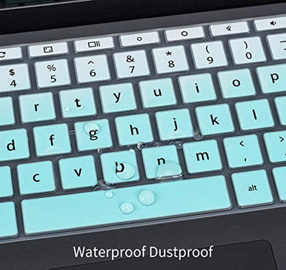 CaseBuy Keyboard Cover Skin for HP Chromebook 11A G8 / G8 EE / 11MK G9 / 11MK G9 EE, HP Chromebook 11 11a-na0010nr/21nr/30nr/40nr/50nr/60nr, HP Chromebook x360 11 G3 EE, Ombre Mint - color: Ombre Mint