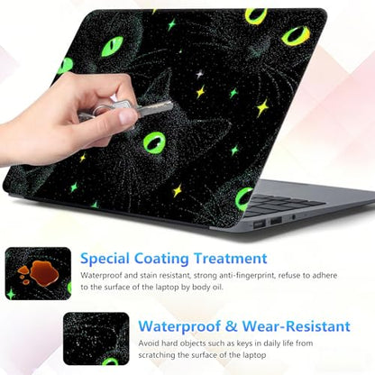 Laptop Skin Sticker Decal 15-15.6 Inch with Cute Mouse Pad, Universal Reusable Vinyl Sticker for 12.1 13 13.3 14 15.4 Inch Netbook and Notebook PC, Mystical Cat - color: Mystical Cat