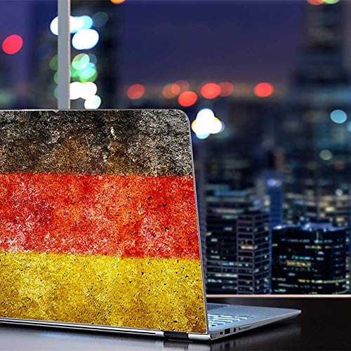Flags | Custom Fit Made to Order Laptop Notebook Skin Vinyl Sticker Cover Decal Fits 13.3" 14" 15.6" 16" HP Lenovo Apple Mac Dell Compaq Acer Flag Germany Grunge Distressed Country - color: Style 16