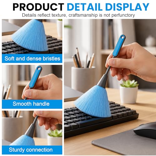 Keyboard Cleaning Brush Computer Cleaning Brush Portable Small Dust Brush for Keyboard Laptop Desk Electronics - color: Sky Blue