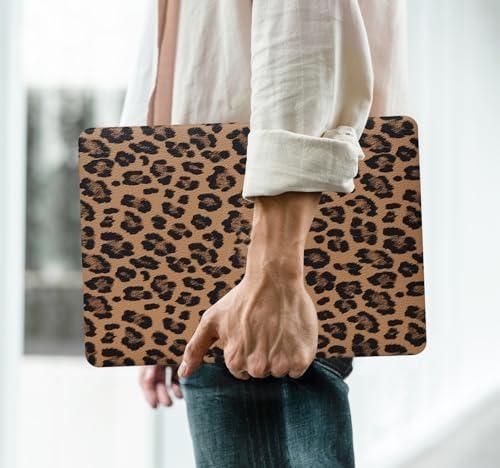 Compatible with MacBook Air 13 inch Case (2010-2017 Release). Models: A1466 / A1369,Leather Leopard Print for Mac Air 13 Older Version,Cheetah Case with Keyboard Cover,Leopard Brown - color: Leopard Brown, size: 2010-2017 Macbook Air 13 inch