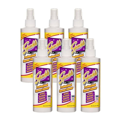 Sparkle Screen & Monitor Cleaner Spray, Ammonia & Alcohol-Free, Anti-Static, Streak-Free Formula for TVs, Laptops & Displays, 8 fl oz (Pack of 6) - size: 8 Fl Oz (Pack of 6)
