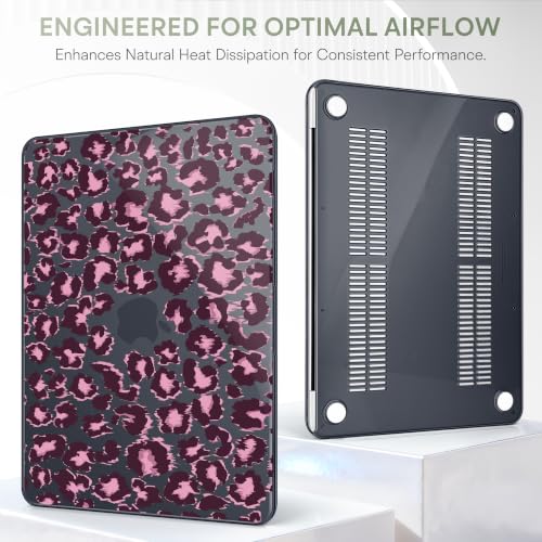 Compatible with MacBook Neo 13 inch (2026 Release A3404) (A18 Pro) with Liquid Retina Display, Printed Slim Protective Case with Screen Protector & Keybaord Cover, Leopard - color: leopard