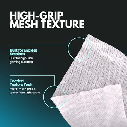 Gaming Peripheral Wipes, Keyboard Cleaner & Electronic Wipes, Safe for Controllers, Keyboards, Laptops, PCs & Mice – Alcohol-Free, Unscented, Paraben-Free, Cleaning Wipes - 50 Pack
