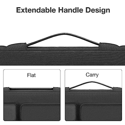 MOSISO 360 Protective Laptop Case 15 inch, Laptop Sleeve Compatible with MacBook Air M5 A3448 M4 A3241 M3 A3114 M2 A2941 2026-2023,Dell XPS,Side Open Bag with 2 Raised&1 Flapover Pockets, Black - color: Black, size: 15 inch