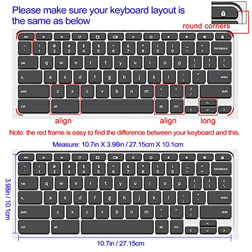 Silicon Keyboard Cover for 11.6" Lenovo Chromebook C330 C340, Flex 11, 100e 300e 500e N20 N21 N22 N23, 14" N42 N42-20, Little Flower - color: Little Flower