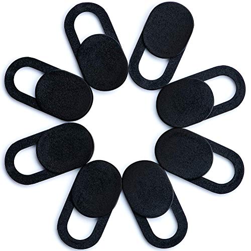 Webcam Covers Laptop Camera Cover Slide. Privacy Protector for Laptop, Tablet, iPаd, MаcBook, iPhоnе 8/7/6 Plus, iMас, Smartphone, Protection from Dust and Dirt. [8 pcs], Black (123)