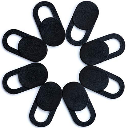 Webcam Covers Laptop Camera Cover Slide. Privacy Protector for Laptop, Tablet, iPаd, MаcBook, iPhоnе 8/7/6 Plus, iMас, Smartphone, Protection from Dust and Dirt. [8 pcs], Black (123)
