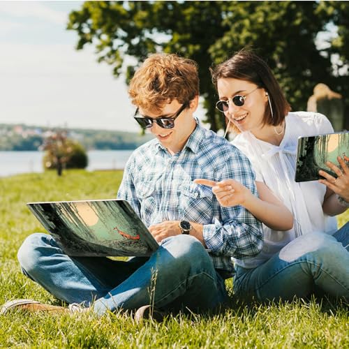 Universal Laptop Skin Sticker with 2 Wrist Pad Skins, Waterproof Scratch Resistant Vinyl Laptop Cover Decal, Cut to Fit for 11–15.6 Inch MacBook HP Dell Lenovo, Fox in The Forest - color: Fox In The Forest