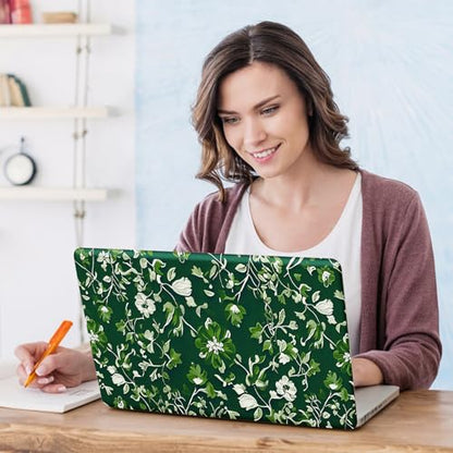 DINKY Laptop Skin Sticker Cover Decal, 12-15.6 inch Laptop Notebook Vinyl Skin Sticker Chromebook Cover Protector, Green Art Leaf - color: Green Art Leaf