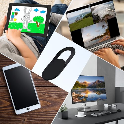 60Pcs Webcam Cover Slide, Camera Privacy Cover for Phone Laptop Computer, Universal Camera Covers Slide for Smartphones, Desktops, Laptops, Protect Your Privacy and Security