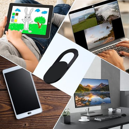 60Pcs Webcam Cover Slide, Camera Privacy Cover for Phone Laptop Computer, Universal Camera Covers Slide for Smartphones, Desktops, Laptops, Protect Your Privacy and Security