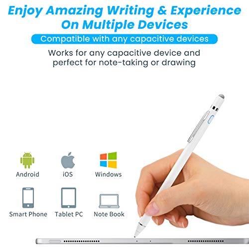 Stylus Pen for Samsung Galaxy Tab A 10.1 2022, EDIVIA Digital Pencil with 1.5mm Ultra Fine Tip Pens for Samsung Galaxy Tab A 10.1/10.5/8 Inch Stylus, White