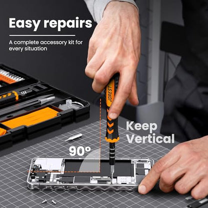 JOREST 59Pcs Small Precision Screwdriver Set with Torx T5, T6, T8, Mini Repair Tool Kit for Macbook, Computer, Laptop, iPhone, PS4 PS5, Xbox, Switch, Eyeglasses, Watch, PC, Ring Doorbell, Electronic | Magnetic Electronic Repair Tool Kit for Macbook, Compu