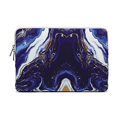 Canvaslife Blue Marble Pattern 13 inch Canvas Laptop Sleeve with Pocket 13 inch 13.3 inch Laptop case 13.1 case - color: Blue Marble, size: 13 inch/13.3 inch