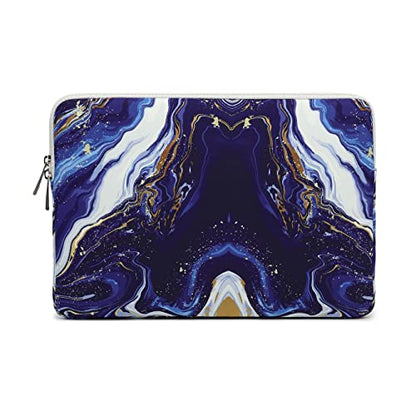 Canvaslife Blue Marble Pattern 13 inch Canvas Laptop Sleeve with Pocket 13 inch 13.3 inch Laptop case 13.1 case - color: Blue Marble, size: 13 inch/13.3 inch
