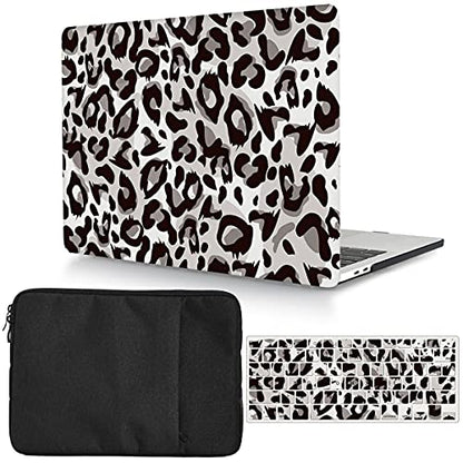 Case Compatible with MacBook Pro 13 inch 2012 2011 2010 2009 2008 Release with CD-ROM, Plastic Hard Shell Cover & Sleeve Bag & Keyboard Cover Skin for MacBook Pro 13 A1278,Leopard - color: Leopard 1, size: A1278(Pro 13 w/CD-ROM 2008-2012)