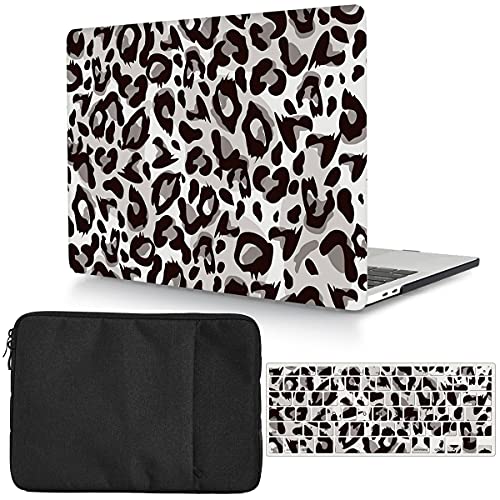Case Compatible with MacBook Pro 13 inch 2012 2011 2010 2009 2008 Release with CD-ROM, Plastic Hard Shell Cover & Sleeve Bag & Keyboard Cover Skin for MacBook Pro 13 A1278,Leopard - color: Leopard 1, size: A1278(Pro 13 w/CD-ROM 2008-2012)