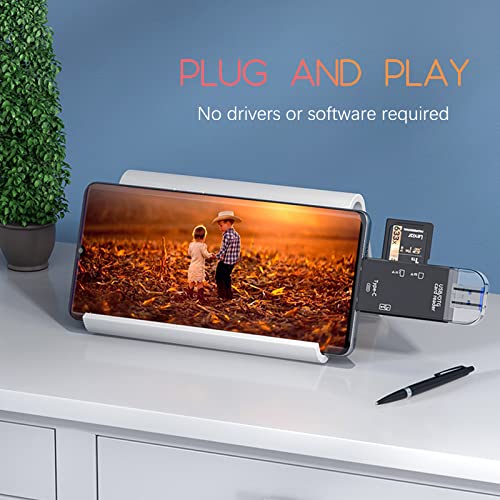 Micro SD Reader for Android Phone, USB-C SD Card Reader for Camera, USB Card Read for PC Macbook and Laptop