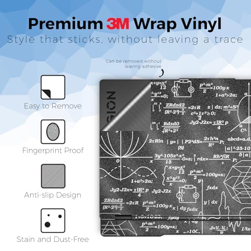 Glossy Glitter Laptop Skin Compatible with Lenovo Legion 5 Gaming Laptop (15IRX9) 2024 - Mathematical - Premium 3M Vinyl Protective Wrap Decal Cover - Easy to Apply | Crafted in the USA - color: Mathematical, size: Legion 5 Gaming (15IRX9) 2024 Full Cover