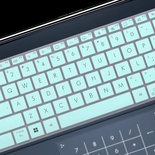Keyboard Cover Skin for ASUS ZenBook 14X OLED UX3404 UX3405, ZenBook 14 Q425 Q415 Q410VA Q415 Q420 Q420VA, ZenBook Flip 14 OLED UP3404, ZenBook Pro UX6404 14 inch Laptop US Layout-Hotblue - color: Hotblue