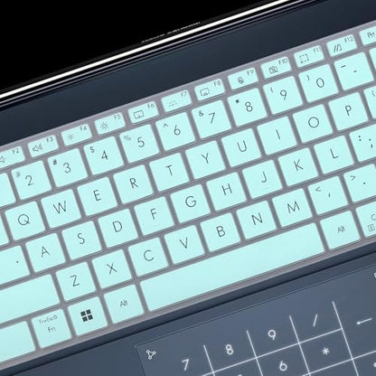 Keyboard Cover Skin for ASUS ZenBook 14X OLED UX3404 UX3405, ZenBook 14 Q425 Q415 Q410VA Q415 Q420 Q420VA, ZenBook Flip 14 OLED UP3404, ZenBook Pro UX6404 14 inch Laptop US Layout-Hotblue - color: Hotblue