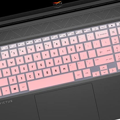 Keyboard Cover for HP Victus 15 15t-fa100 15-fa2013dx 15-fa1082wm 15-fa0000sa 15-fa0033dx 15-fa1093dx 15-fa2701wm 15-fa0031dx 15-fa1005nr 15-fa1093dx 15-fa1072wm 15-fa0032dx 15-fa1040nr 15z-fb100 - color: OmbrePink