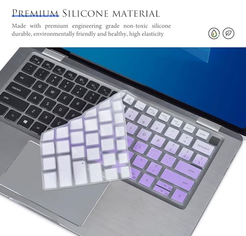 Keyboard Cover for Dell Latitude 7440 7430 7420 7410 5440 5431 5430 5420 14" Laptop, Dell Latitude 9430 9420 14"/Latitude 9520 9510 15.6"/Latitude 7640 16" Keyboard Skin - Gradual Purple - color: Gradual Purple