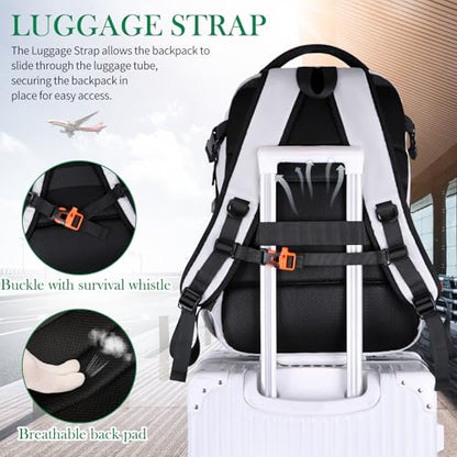 FENGDONG Durable Waterproof Travel Laptop Backpack 17.3 inch,Large College Backpack Bookbag for Men & Women Business Backpack with USB Charging Port and Headset Port Silver Black - color: A4-silver Gray