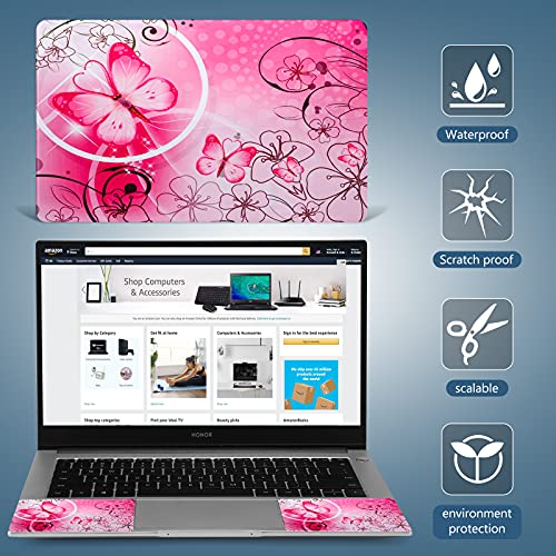 Pink Butterfly11.6 13 13.3 14 15 15.6 inches Netbook Laptop Skin Sticker Reusable Protector Cover Decal FY-NEK-009 - color: FY-NEK-009