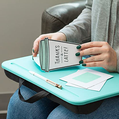 LAPGEAR Compact Lap Desk – Fits Up to 15″ Laptops – Aqua Sky-– Style No. 43109,(Pack of 12)