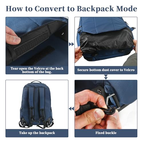 Rolling Backpack with Wheels, Roller Backpack for 17.3 Inch Laptop | 40L Water Resistant Wheeled Laptop Backpack, Flight Approved Carry on Luggage for Men Women Business Travel College, Black - color: Blue