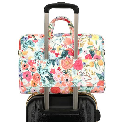 DACHEE Laptop Shoulder Bag for 15 Inch/15.6 Inch Macbook Pro - color: Garden Rose