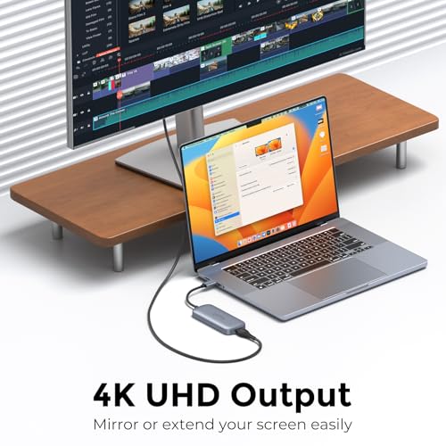 USB C Hub 7-in-1, NewQ USB C Hub with HDMI 4K, 3 USB-A 3.0 Ports, SD/TF Card Reader, 100W USB-C PD Charging, Slim Aluminum USB Hub for MacBook, Laptop & USB-C Devices