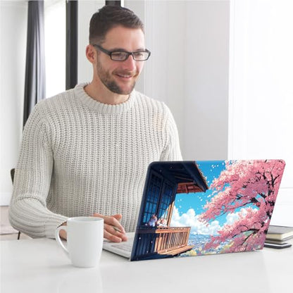 Universal Laptop Skin, DIY Cut-to-Fit Vinyl Cover Compatible with HP, Dell, Lenovo, Mac (13.3" to 15.6"), Anti-Scratch, No Residue & Bubble-Free Protective Decal Sticker, Anime Cat Cherry - color: Anime Cat Cherry