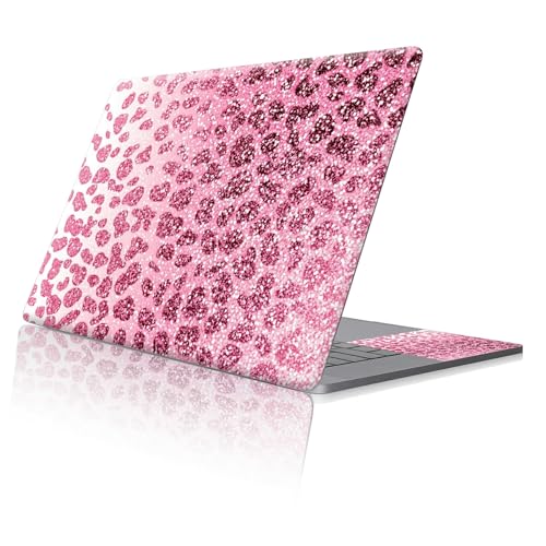 Reusable Universal Laptop Skin Sticker, Cut to Fit for 11.6–15.6 Inch Laptops, Waterproof Protective Film, No-Residue - Pink Leopard - color: Pink Leopard