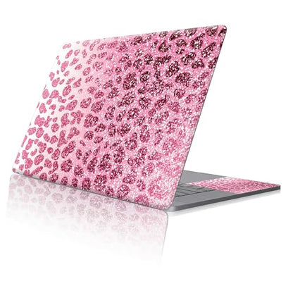 Reusable Universal Laptop Skin Sticker, Cut to Fit for 11.6–15.6 Inch Laptops, Waterproof Protective Film, No-Residue - Pink Leopard - color: Pink Leopard