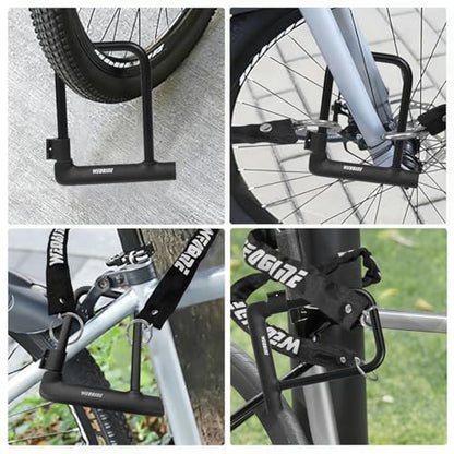 Bike U Lock with 4ft Security Chain 14mm Shackle, Bike Lock with 3 Keys and Mounting Bracket, Bicycle U-Locks Perfect for Road, Mountain, and Electric Bikes,Bicycle Lock - size: Bike U Lock+Chain