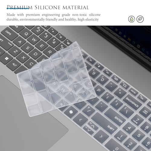 Keyboard Cover Skin for 2025 HP OmniBook 7 Laptop 17-dc0097nr 17-dc0037nr 17t-dc000 17.3" / OmniBook 7 16-ay 16-az 16-az0097nr 16-ay0087nr 16t-ay000 16t-az000 16 inch (Not fit Omnibook X 17-dd)-Clear - color: Clear