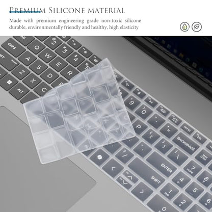 Keyboard Cover Skin for 2025 HP OmniBook 7 Laptop 17-dc0097nr 17-dc0037nr 17t-dc000 17.3" / OmniBook 7 16-ay 16-az 16-az0097nr 16-ay0087nr 16t-ay000 16t-az000 16 inch (Not fit Omnibook X 17-dd)-Clear - color: Clear